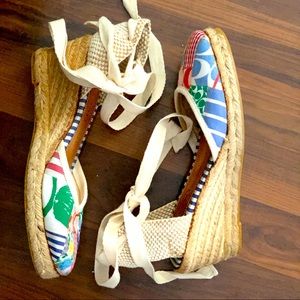 COACH Kerrie Patchwork Espadrilles, size 7